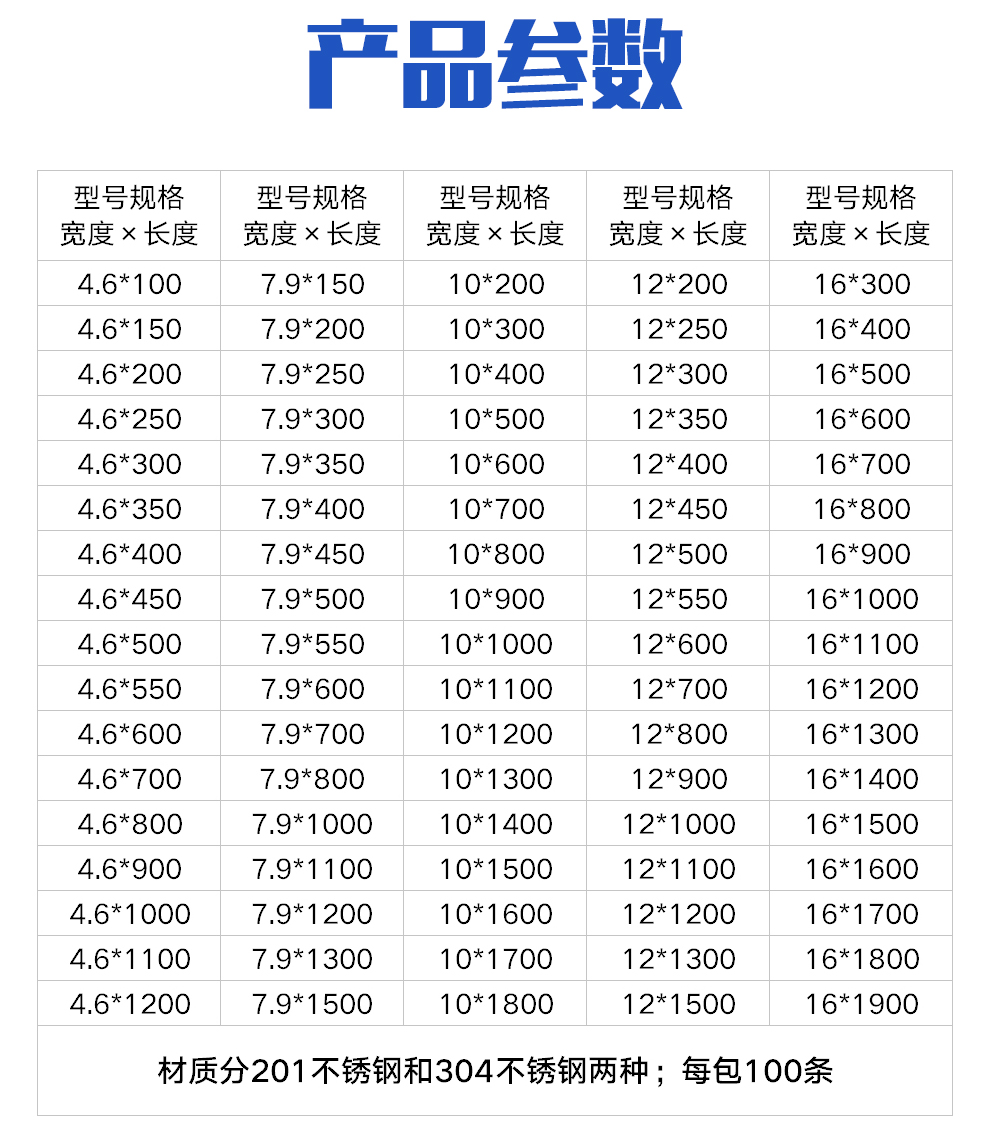 自锁式16mm宽金属扎带不锈钢扎带盘打包带电缆扎带抱箍船用 16×1800