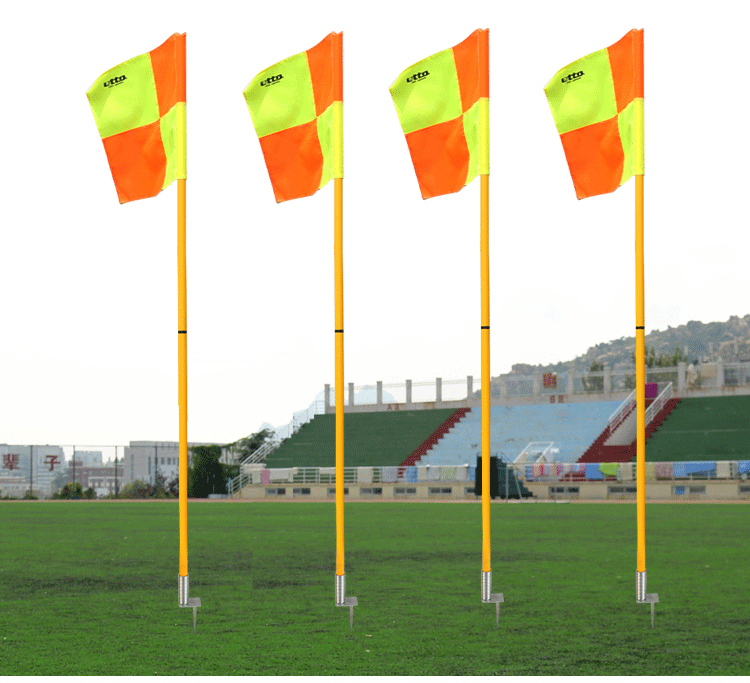英途etto座式插地式裁判专用足球角旗分离拼接式角旗一套4根足球训练