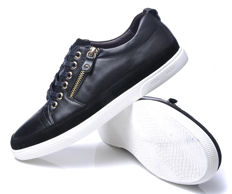 麦高男鞋秋冬新品头层牛皮商务休闲鞋 男士皮鞋板鞋韩版潮流系带皮鞋