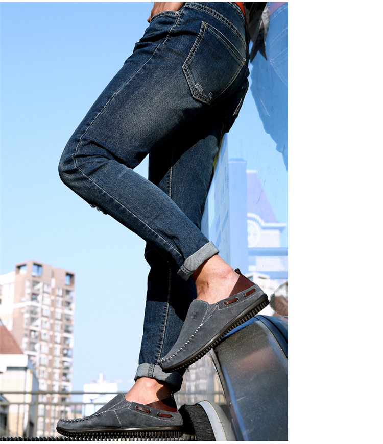 苹果(apple)新款休闲软底豆豆鞋舒适驾车鞋男鞋 灰色 44码