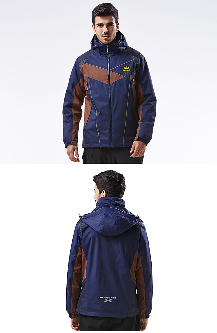 迈途(merrto) 迈途秋冬男户外冲锋衣三合一热封防泼水保暖旅游登山服