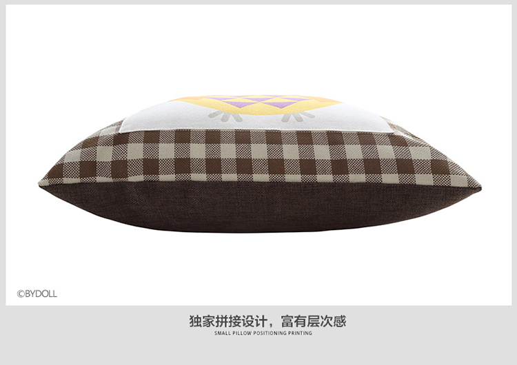 半岛良品 可爱卡通猫头鹰抱枕办公室靠垫汽车沙发靠枕护腰枕含芯 抱枕靠垫 橙色猫头鹰 抱枕套+1.1*1.5m抱枕被