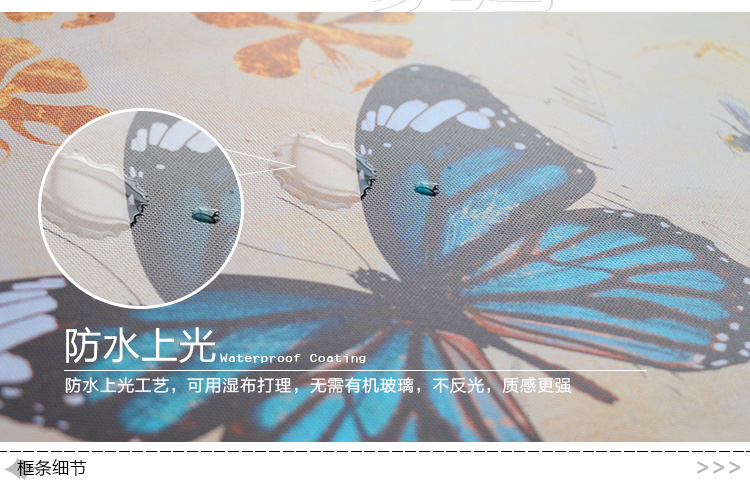 
                                        森朴 欧式有框画简欧简约客厅沙发背景墙装饰画 美式现代挂画书房壁画红色珊瑚 白银框ACD3件套 45*60                