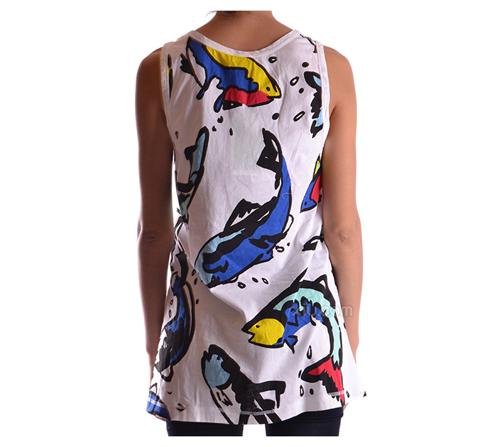 kenzo 高田贤三 女士纯棉涂鸦图案背心 白色 m