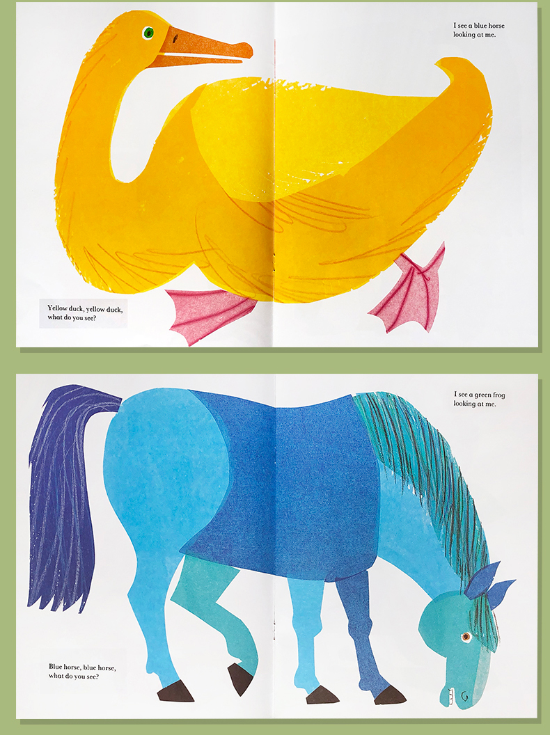 英文版本绘本brown bear, brown bear, what do you see 廖彩杏