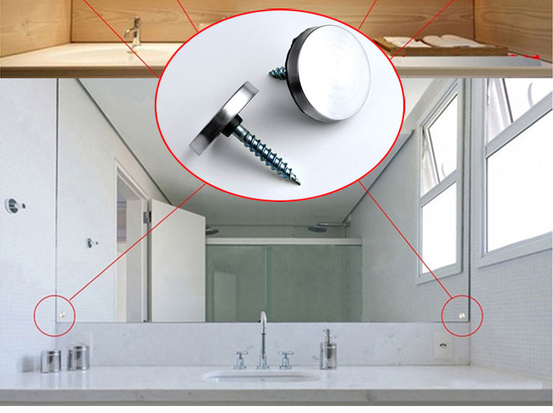 不锈钢镜钉 亚克力螺丝装饰盖 广告平面玻璃镜钉 广告钉 装饰钉 14mm