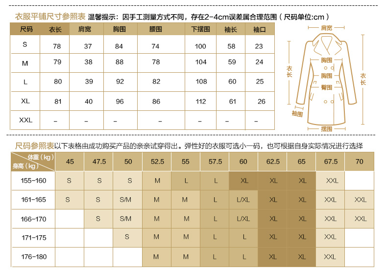 桃美人2015秋装新品韩版女装修身中长款长袖百搭双排扣风衣外套女 红色 XL
