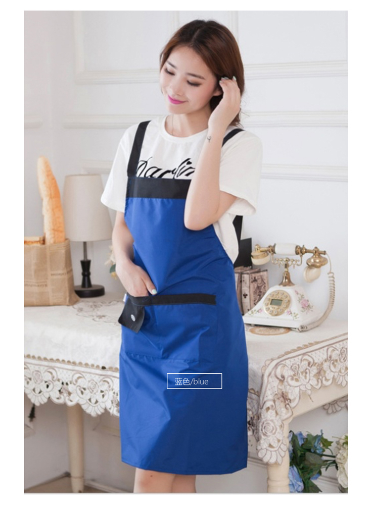 
                                                            JLY 围裙防水韩版围裙女厨房工作服围裙男围裙厨房厨师工作服印字广告定做印刷LOGO 9316红色                