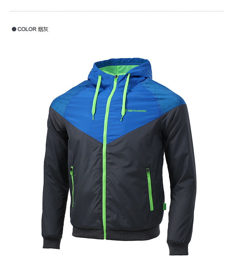 361度男装外套2016春夏新款361运动服休闲夹克跑步上衣 三六一 碳黑 l