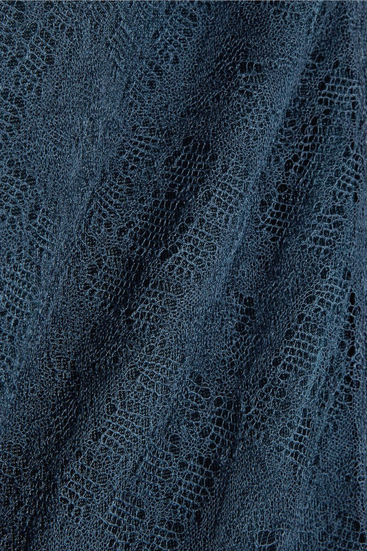 华伦天奴/valentino 层叠感洞眼针织针织开衫 storm blue 中码(m)