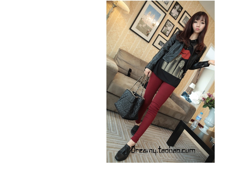 斯番陈 皮衣女短款修身2014秋装新款女装 欧美显瘦修身机车服小皮衣 长袖短款皮夹克外套潮 黑色 M