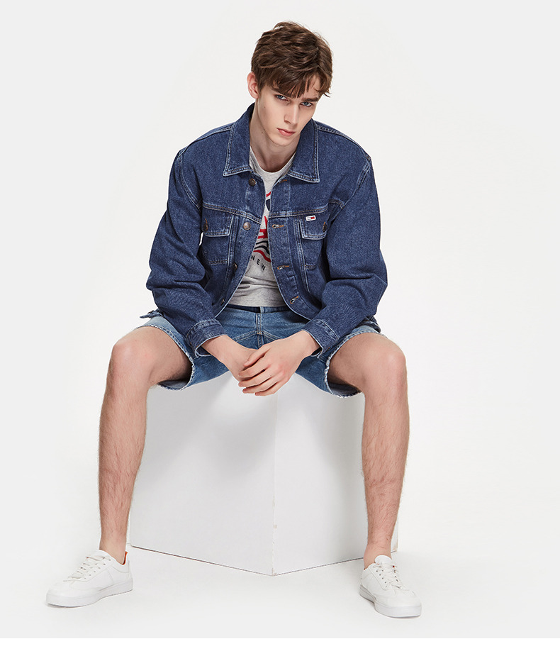 tommy jeans 男装牛仔外套-dm0dm04608of 牛仔蓝911 m