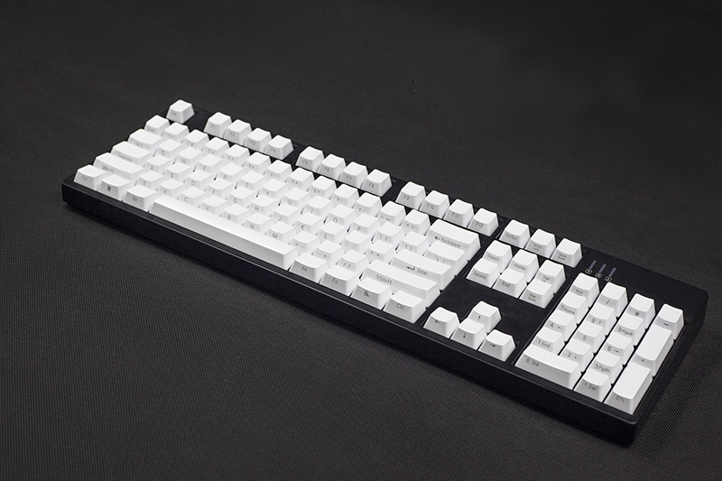 机械键盘白色钛黑色侧刻正刻无刻键帽 王自如pbt87104透光大碳108 此