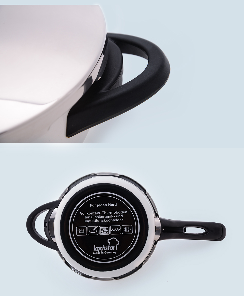 Kochstar考斯达 德国进口珐琅搪瓷压力指示器高压锅 3L 22cm 白色