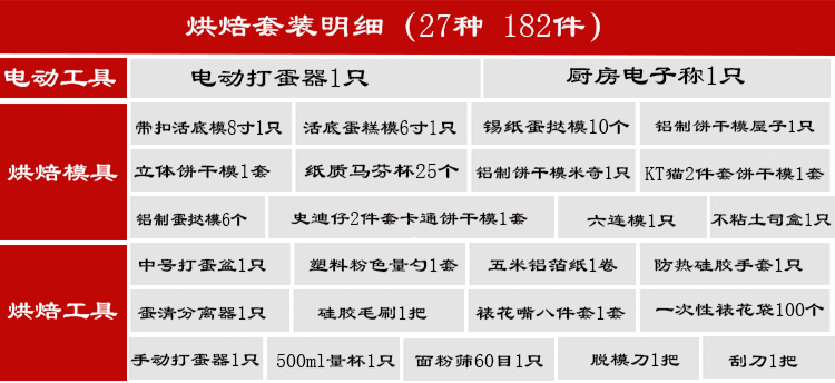 千团精工烘焙工具套装西点器具蛋糕模具烤箱用新手烘培工具套餐 没有打蛋器和电子称