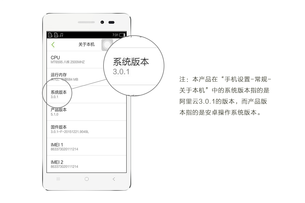 白米 BM001 移动3G手机  双卡双待 月光白色
