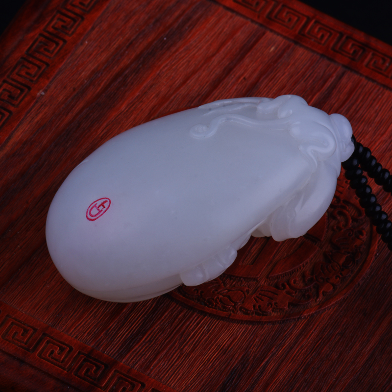 玉雕大师杨少占作品 和田玉白玉挂件 马上如意 78.26克【飞军和田玉】