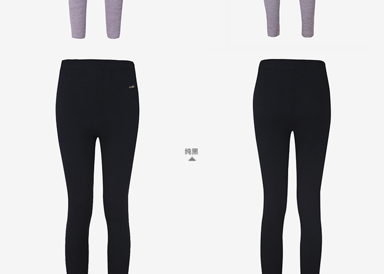 鄂尔多斯 厚款弹力双提女裤 深灰 160/70A