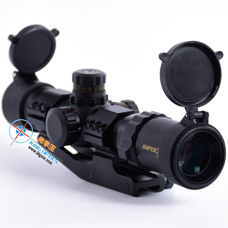 【光学王】sniper狙击手1-4x28eg金子版密位玻璃版分化瞄准镜 瞄准器