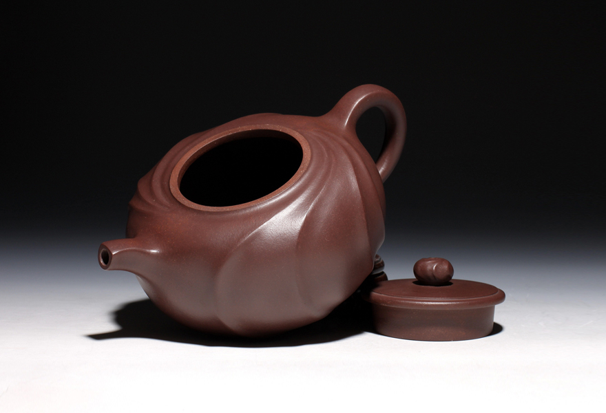 紫砂陶瓷 紫砂 国家级工艺美术师 吴建强 紫泥碧波壶 435cc