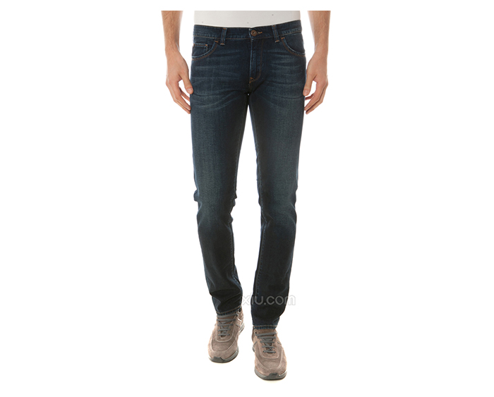 trussardi jeans 男士纯棉中腰牛仔裤 蓝色 37