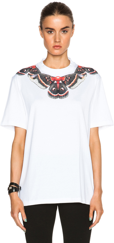 纪梵希/givenchy 蝴蝶斑纹领t恤 white 小码(s)