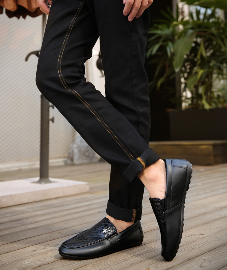 北索冬季加绒内里豆豆鞋套脚男鞋懒人鞋保暖棉鞋简约轻便韩版青年驾车