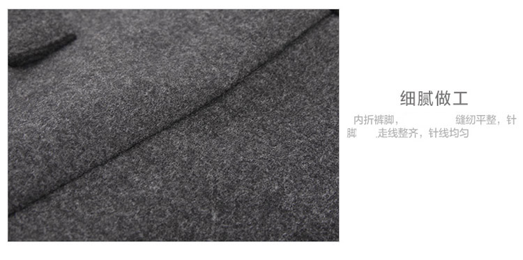 JOSIMS-加厚毛呢短裤女秋冬款呢子裙裤百搭显瘦高腰阔腿A字短裤-3681 黑色 XL