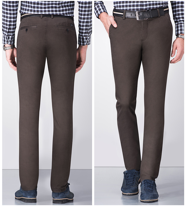 【九牧王】商务休闲免烫修身纯棉纯色休闲裤