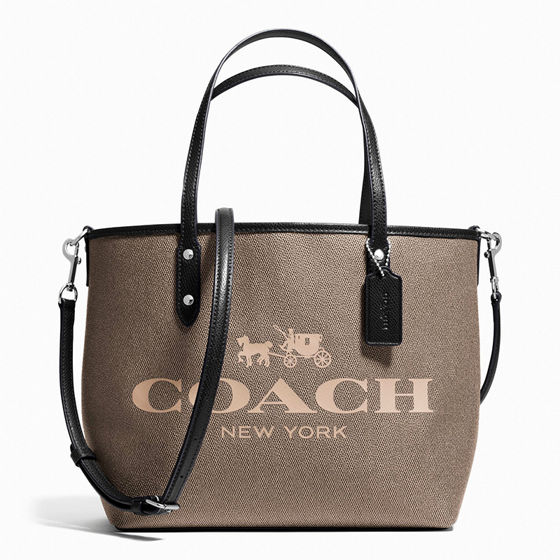 蔻驰(coach)时尚新款皮质coach马车大图标单肩斜挎包 f36588