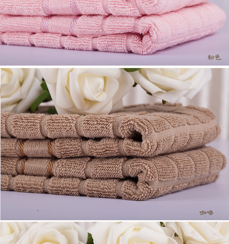 丝蕴syoss毛巾家纺全棉加厚紧密毛圈素色毛巾 加大加厚方格毛巾面巾