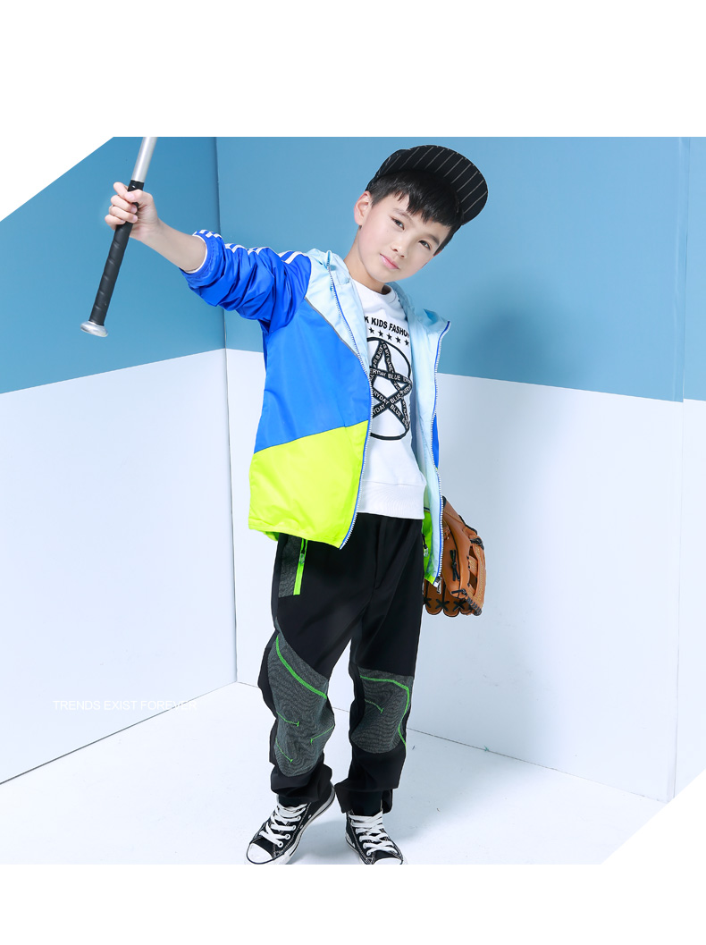 男童外套儿童春秋夹克衫2016春季新款中大童韩版青少年运动服3003