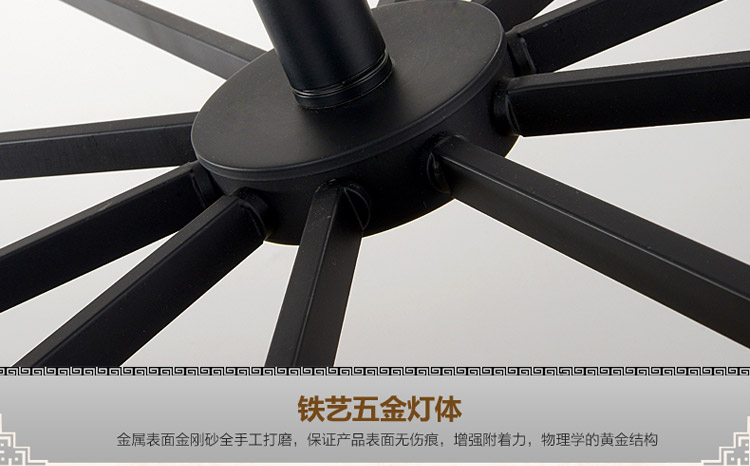 灯影照明 新中式吊灯 客厅灯 现代简约中式灯具 卧室餐厅吊灯具灯饰 D15008 六头/红色