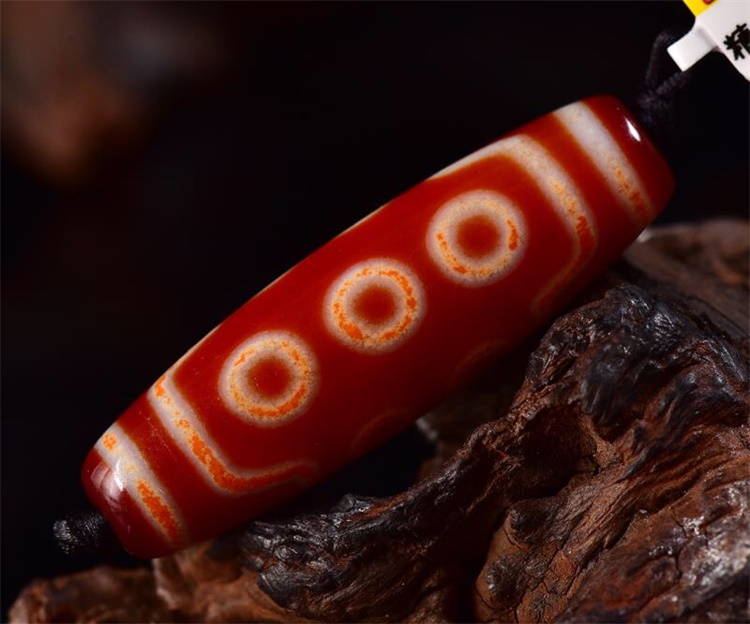 光语藏地直供藏传老料红纹九眼天珠火供天珠图腾天珠风化天珠文玩吊坠