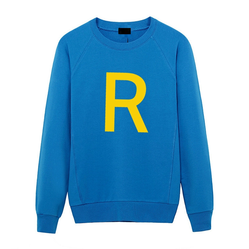 2016新款r字母韩版男士卫衣套头外套衫 灰色 m