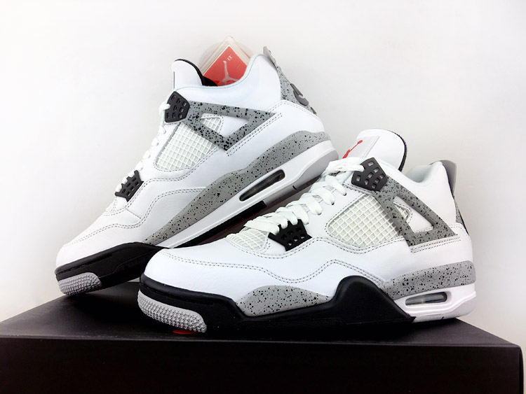 nike air jordan 4 white cement aj4 白水泥 男女款 女白水泥836016