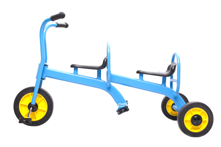 双人儿童三轮健身 儿童手推自行车三轮车 脚踏自行户外运动小车童车
