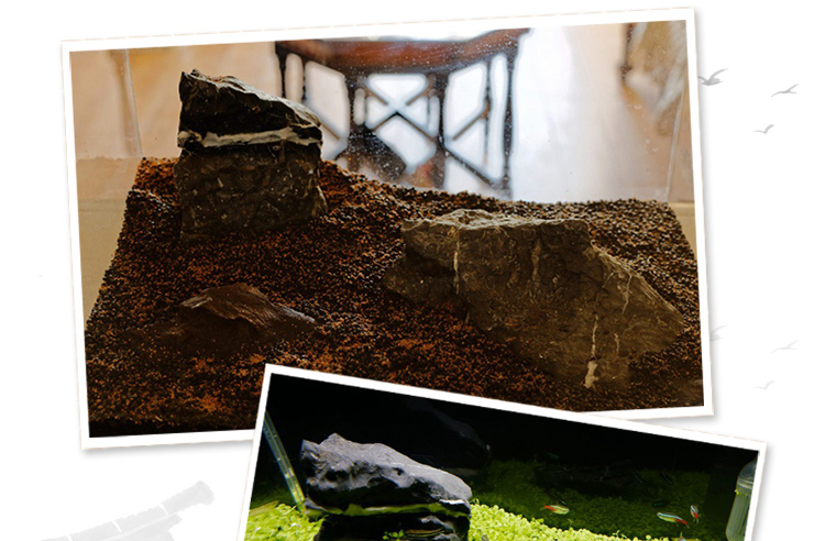 宝贝故事 水草泥 鱼缸造景装饰泥水族箱造景泥颗粒形态水草种植土有机