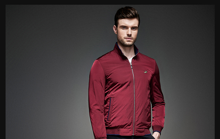 卡帝乐鳄鱼(cartelo)男士立领双面夹克 kej2169 蓝色 m