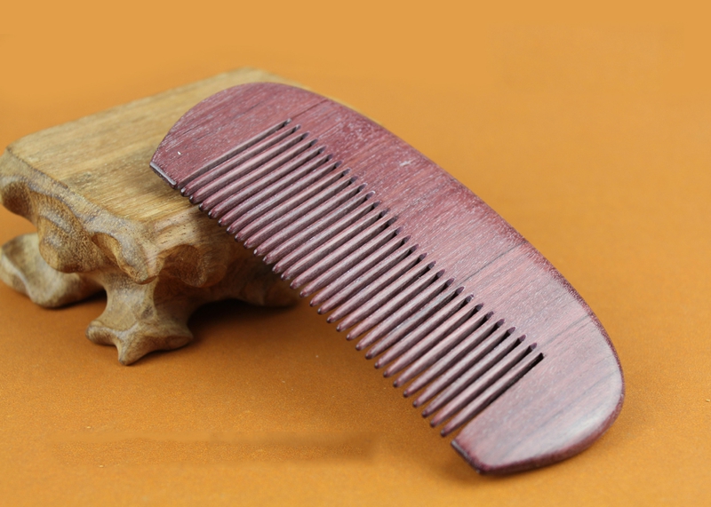 礼意绵绵 紫心木梳 紫罗兰整木梳 按摩美发礼品梳