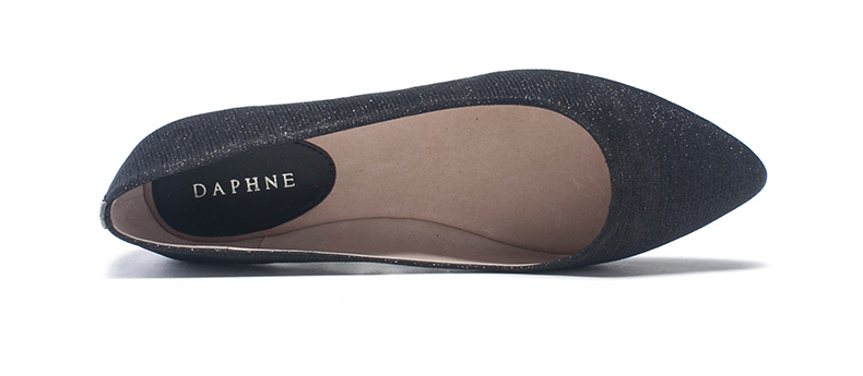 daphne/达芙妮2015秋季正品 欧美简约浅口平低跟女单鞋1016201142