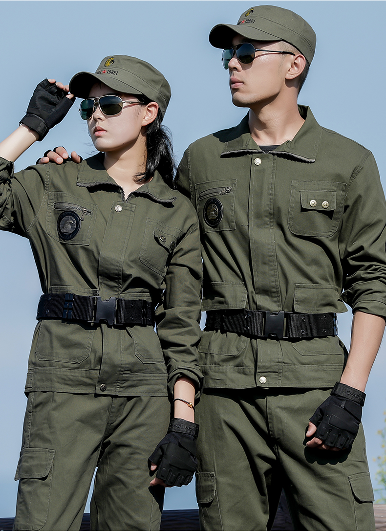 迷彩服男军迷服装户外作训服纯棉军绿色迷彩服套装军装 黑鹰迷彩套装
