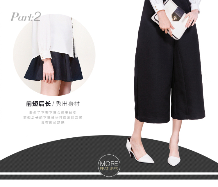 伊芙丽2016春新款简瑶同款百搭白衬女衫经典翻领长袖雪纺衬衫6380922643 本白色 S