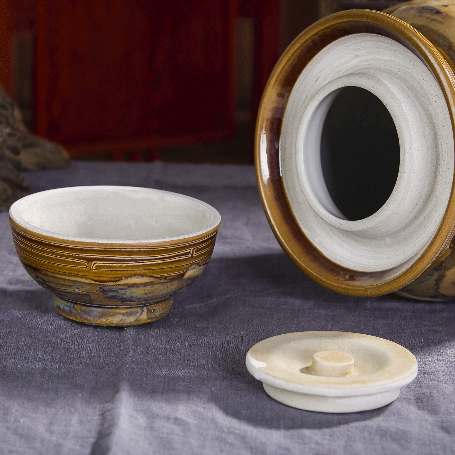 鑫国隆轩 景德镇纯手工陶瓷咸菜泡菜坛陶瓷酸菜坛子景德镇腌菜缸泡菜