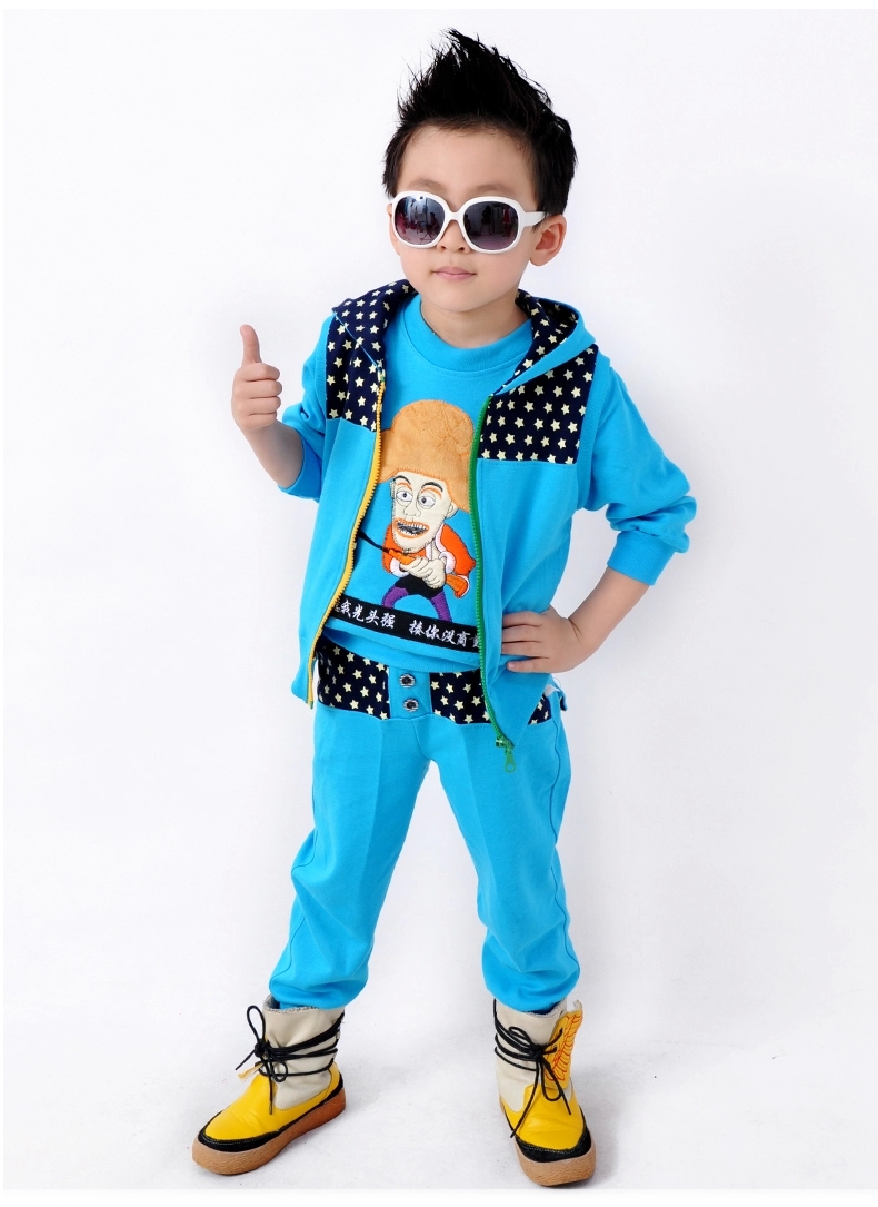 春装男孩服装 童装2016春款新品 男童熊出没卡通图案韩版光头强儿童