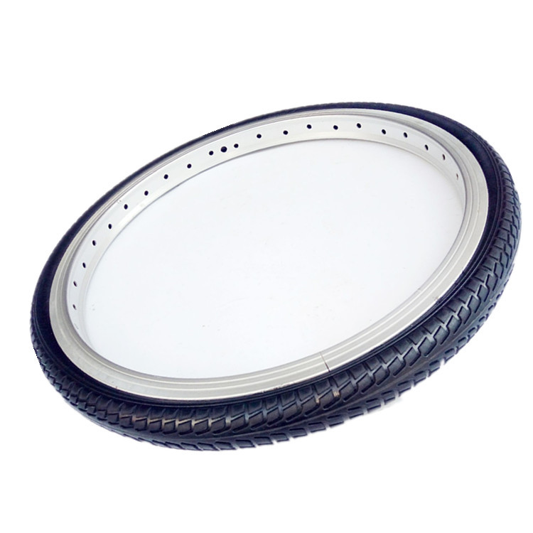 75自行车轮胎20寸单车免充气内胎外胎 实心胎一条