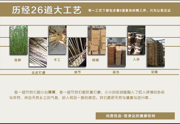 
                                        尚居优品 脏衣篮藤编收纳筐有盖收纳箱大号脏衣篓脏衣服衣物带盖收纳篮 手工柳编工艺品整理筐 咖啡色筐巴黎铁塔布 大号                