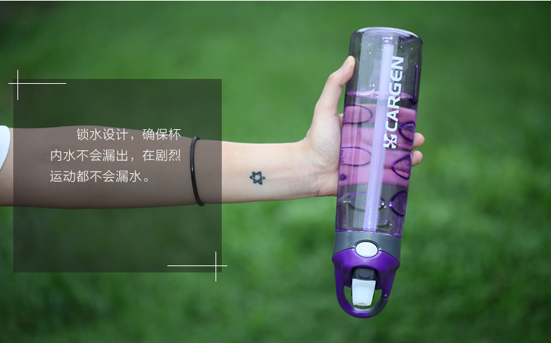 【名品嘉俊】专用车载成人吸管水杯孕妇运动带盖便携水杯男士包邮 塑料杯 87006M黑色
