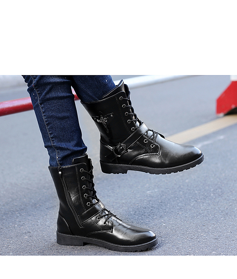 秋冬上新韩版男士马丁靴男棉靴男靴保暖军靴雪地靴男棉鞋休闲工装靴