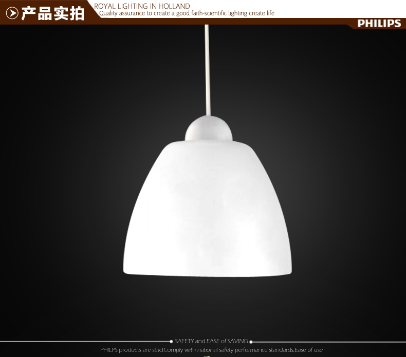 【双旦狂欢】飞利浦led吊灯 现代简约创意客厅欧式餐厅吊灯 欣易单头吊灯 白色 不含光源